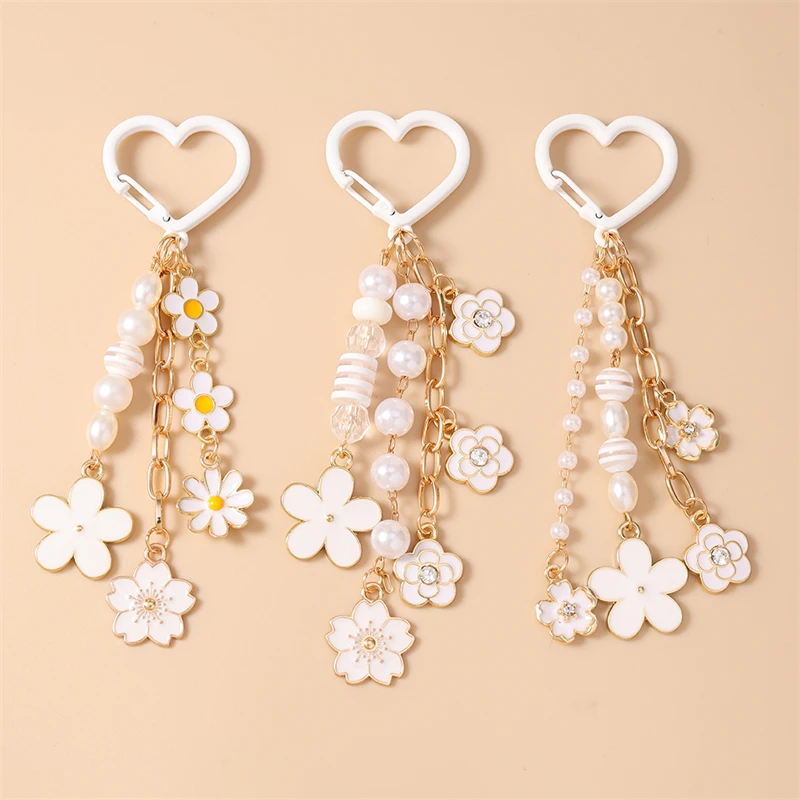 Modischer Bunter Blumen-Schlüsselanhänger für Autoschlüssel, Souvenir-Geschenke für Frauen und Männer, Handtaschen-Anhänger, Schlüsselringe, DIY-Schmuckzubehör – Detail 26