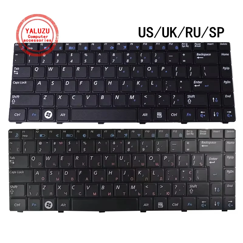 US/UK/RU/SP angielski/rosyjski/hiszpański NOWA klawiatura do laptopa Samsung NP R518 R520 R522 R550 R513 R515