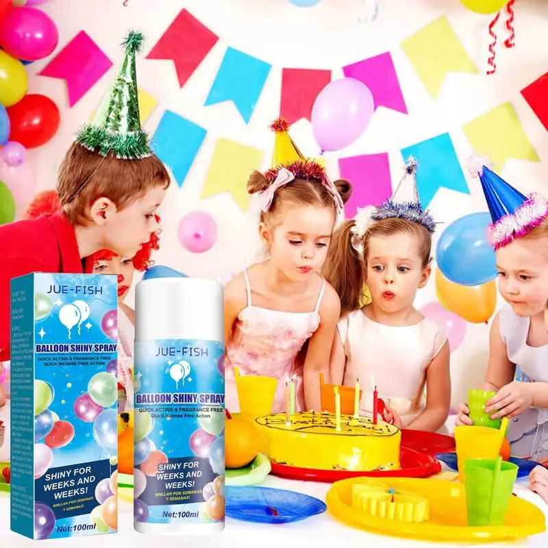 Shine Balloons Spray Shine Spray For Balloons 100ml Shiny Glow Balloons Spray No Drips Balloon Brightener Spray Precise Mist To