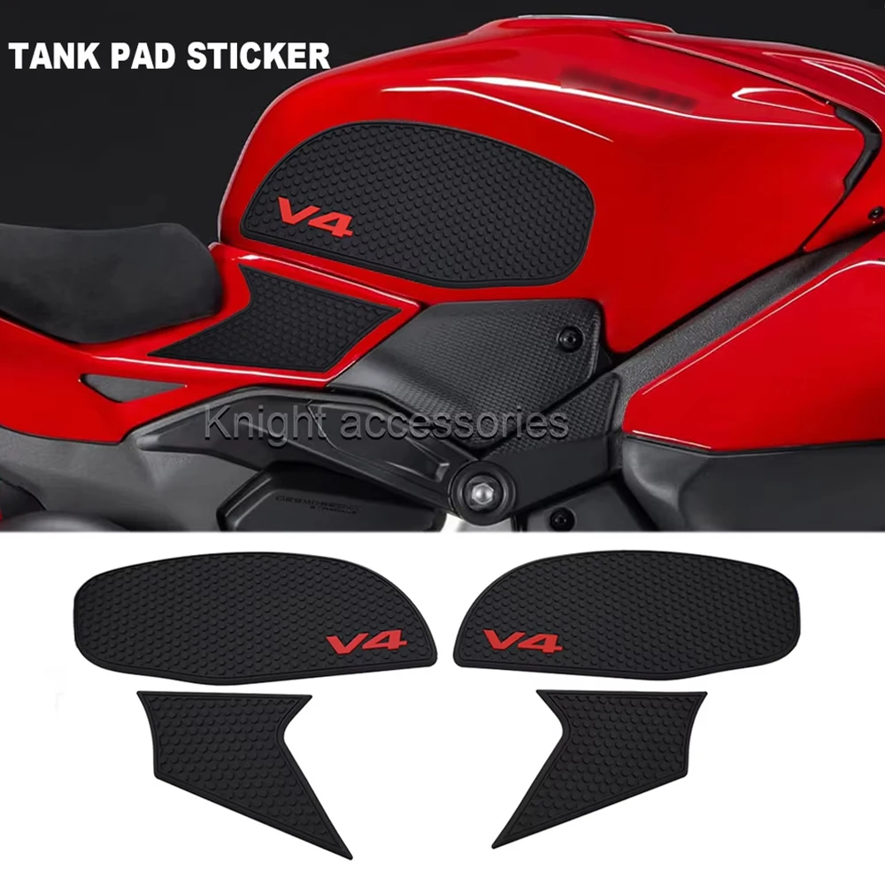 

For Fuel Tank Grip Pads Knee Traction V4 Panigale V4S Streetfighter V4 S 2025 Anti-slip Fuel Tank Sticker