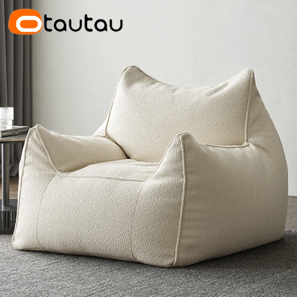 OTAUTAU Bean Bag Sofa Pouf Cover Without Filler Outdoor Waterproof Puff Ottoman Salon Armchair Camping Garden Beach Couch SF114