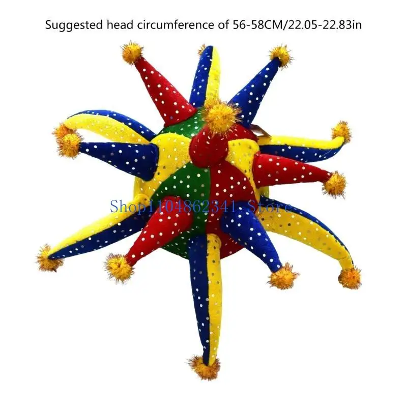 5asd قبعة المهرج قبعات المهرج الهالوين زي الحفلات المضحكة لحفلات العطلات التنكرية