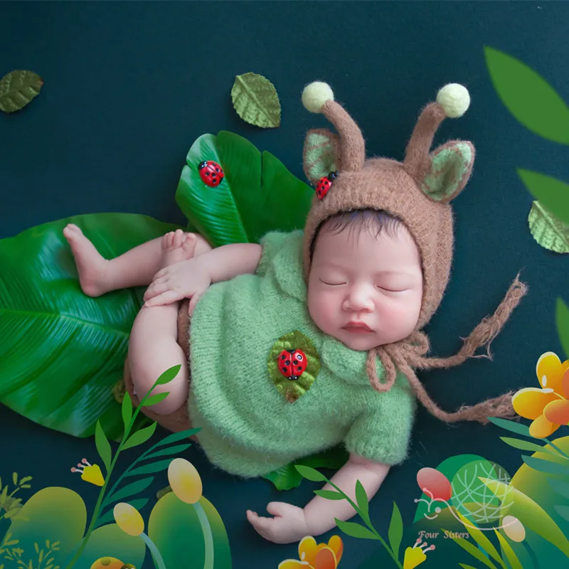 

Newborn Photography Theme Clothing Studio Props Cute Baby Photography Cartoon Hat Clothing Baby Postpartum Photos 소품