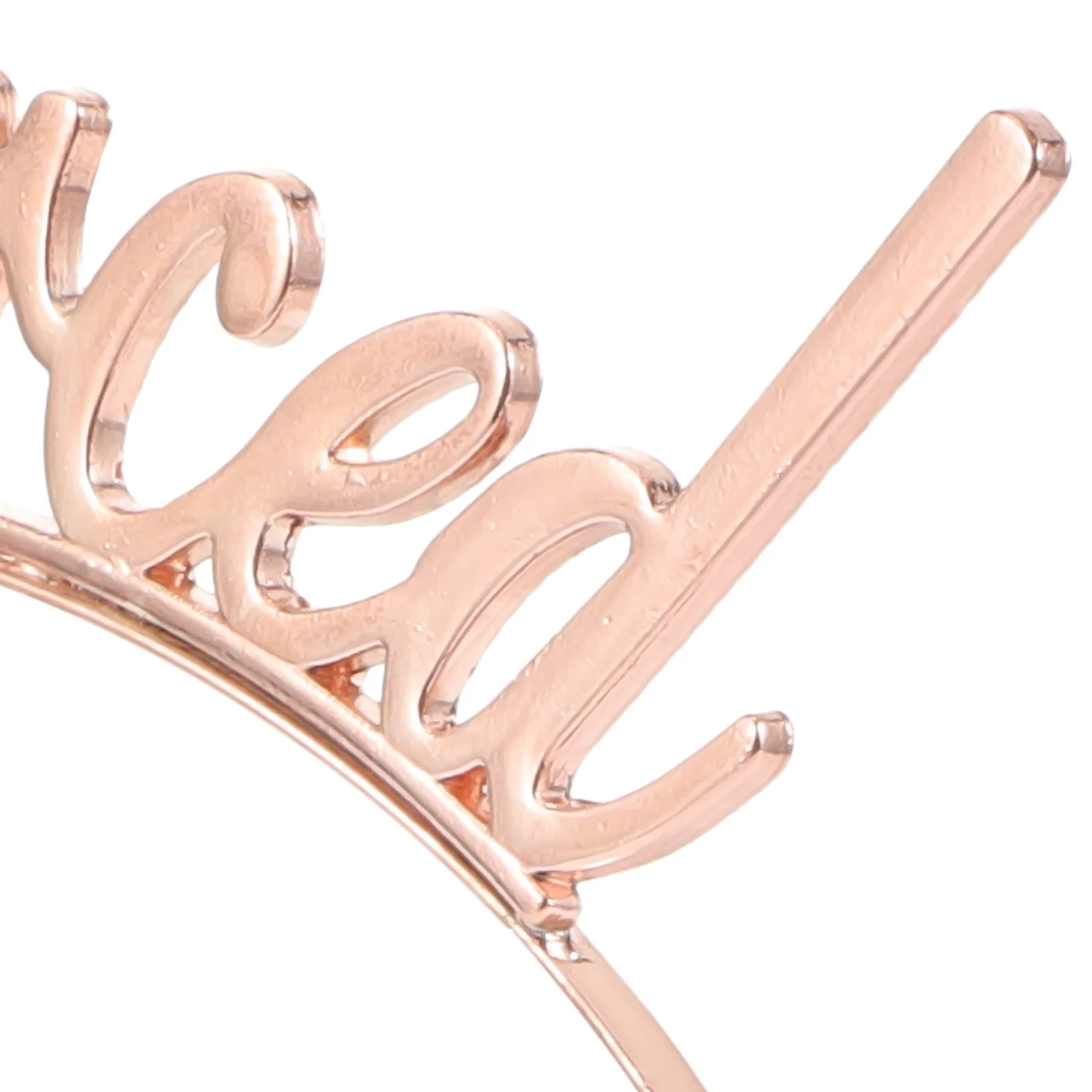 

2Pcs Divorced Letters Alloy Headband Hair Hoops Women Elastic Rose Gold Party Accessory Stylish Hair Band for Events