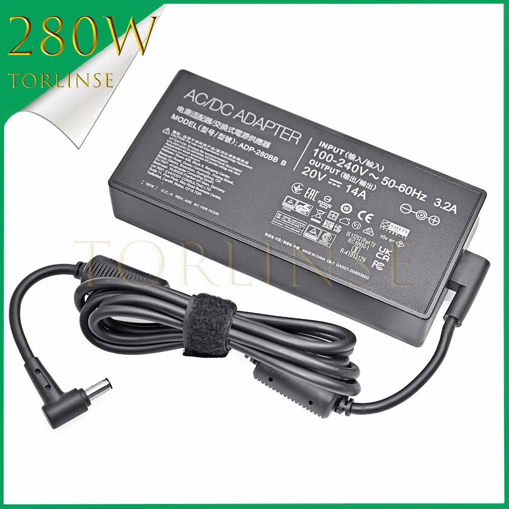 

20V 14A 6.0x3.7mm ADP-280BB B AC 280W Charger Laptop Adapter For ASUS PG35V G703GI GX701 ROG G703GX G703GS GX703HS Power Supply