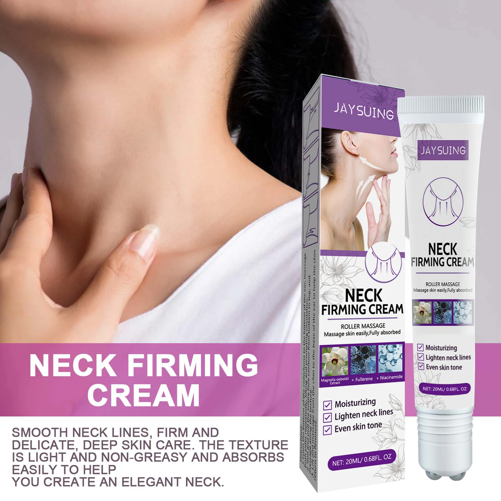 20ML Neck Tightening Cream Neck Massage Cream Reduce Neck Wrinkles Lift And Moisturize Smooth Skin & Provide Neck Care Product
