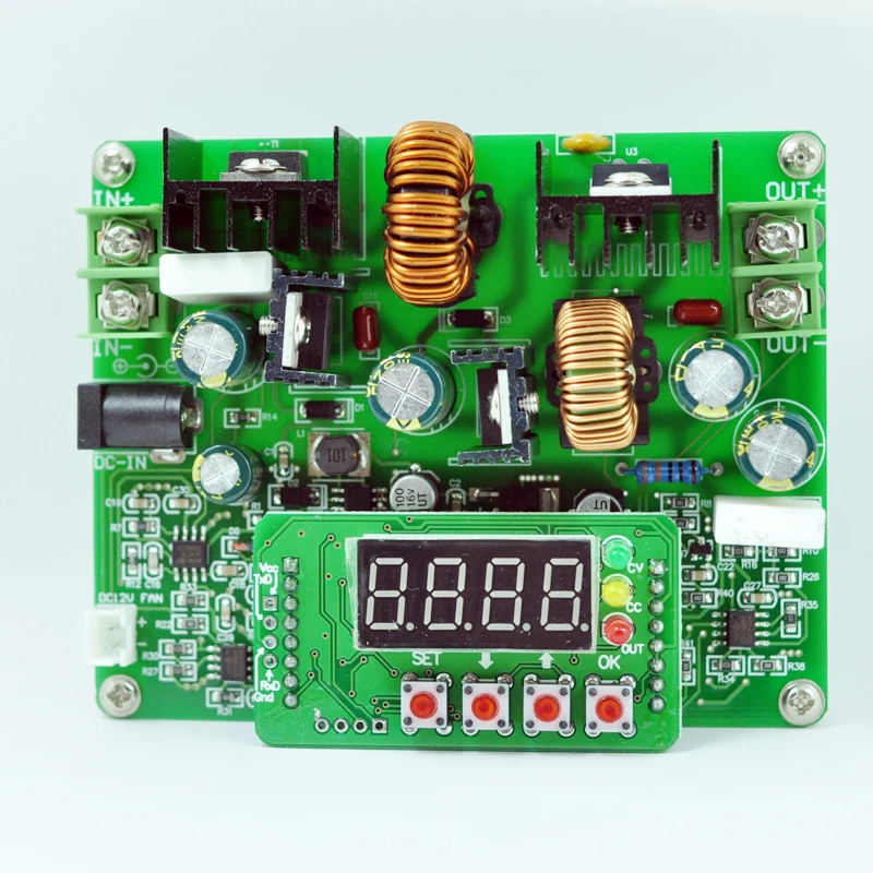 CNC adjustable DC power supply board 6A digital display voltage and current display automatic lifting pressure solar charging