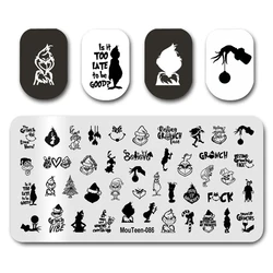 Nail Stamp MouTeen086 The Ghost Spirit Christmas Freak Nail Plates Stamp Manicure Set For Nail Art Stamping