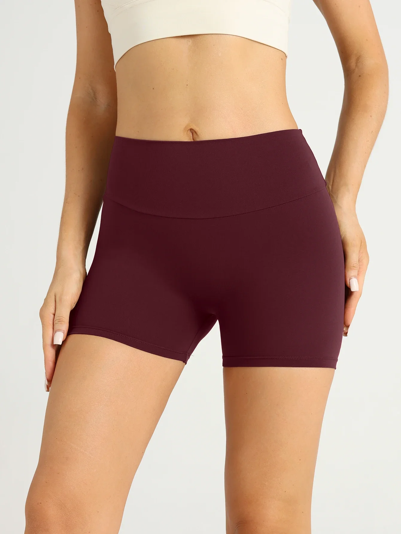Damen Sport-Shorts Yoga-Leggings Squat-Proof Hochtaillierte Fitness-Shorts Schnelltrocknende Rad- und Workout-Gym-Shorts