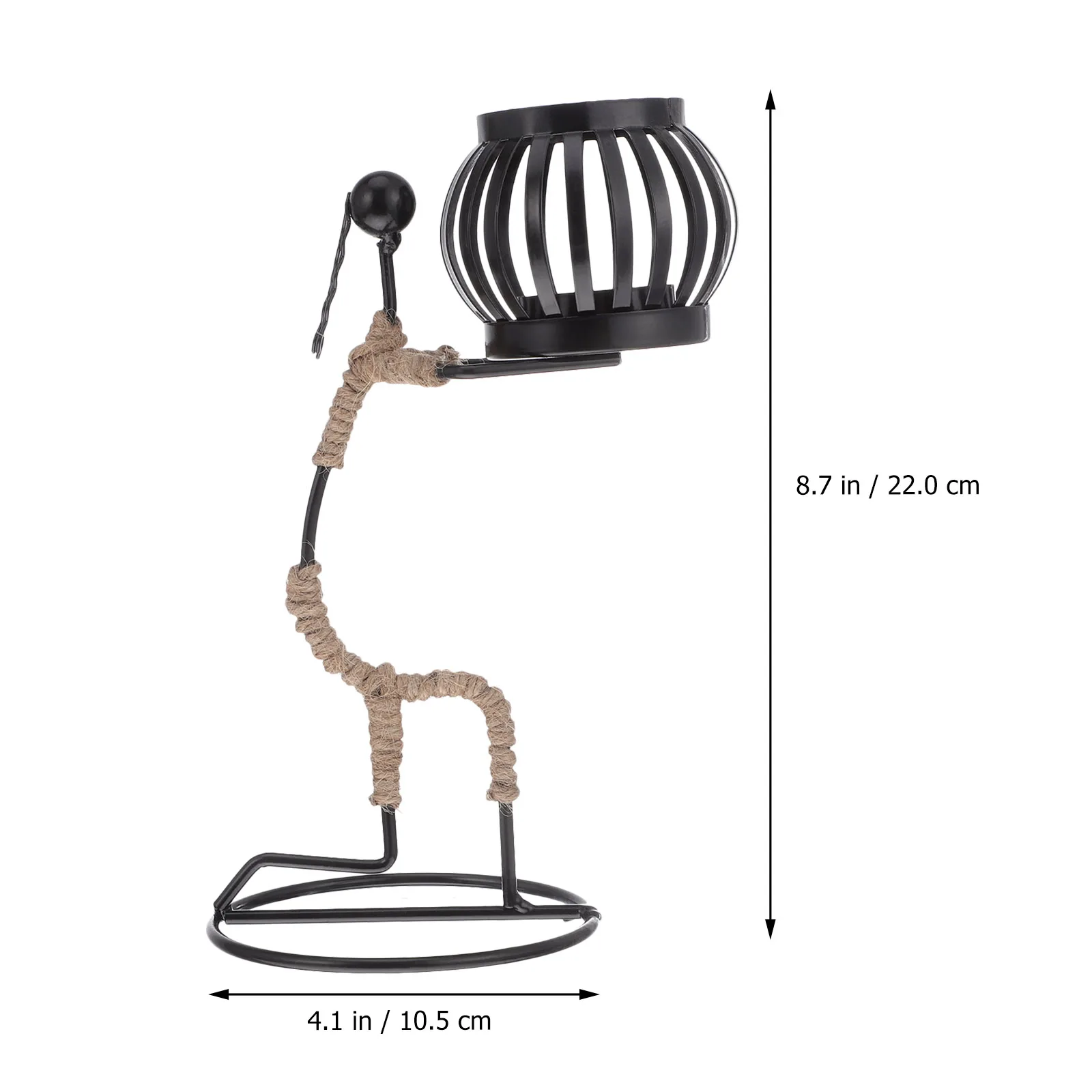 

Iron C Holder Vintage Decor Girl Multi purpose LED Practical Art Elegant Beautiful Sturdy C Family