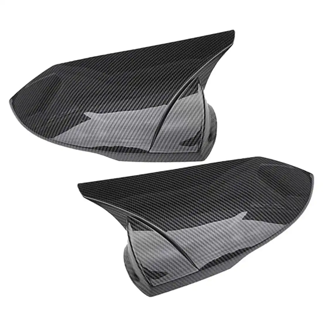 

1 Pair Side Rearview Mirror Cover Trim Fit for Hyundai Elantra Facelift 2023-2024 Black Carbon Fiber Style ABS