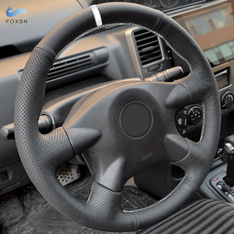 For Nissan X-Trail (T30) Primera (P12) 2001-2007 Almera N16 Terrano 2 Pathfinder 2003 2004 Car Steering Wheel Cover Leather Trim