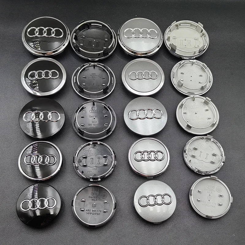 4 pz 60mm 61mm 68mm 69mm Automotive Mozzo Ruota Copertura Centrale Modificato Badge Accessori Adatto per Audi A3 A4 A5 A6 A7 A8 Q5 Q6