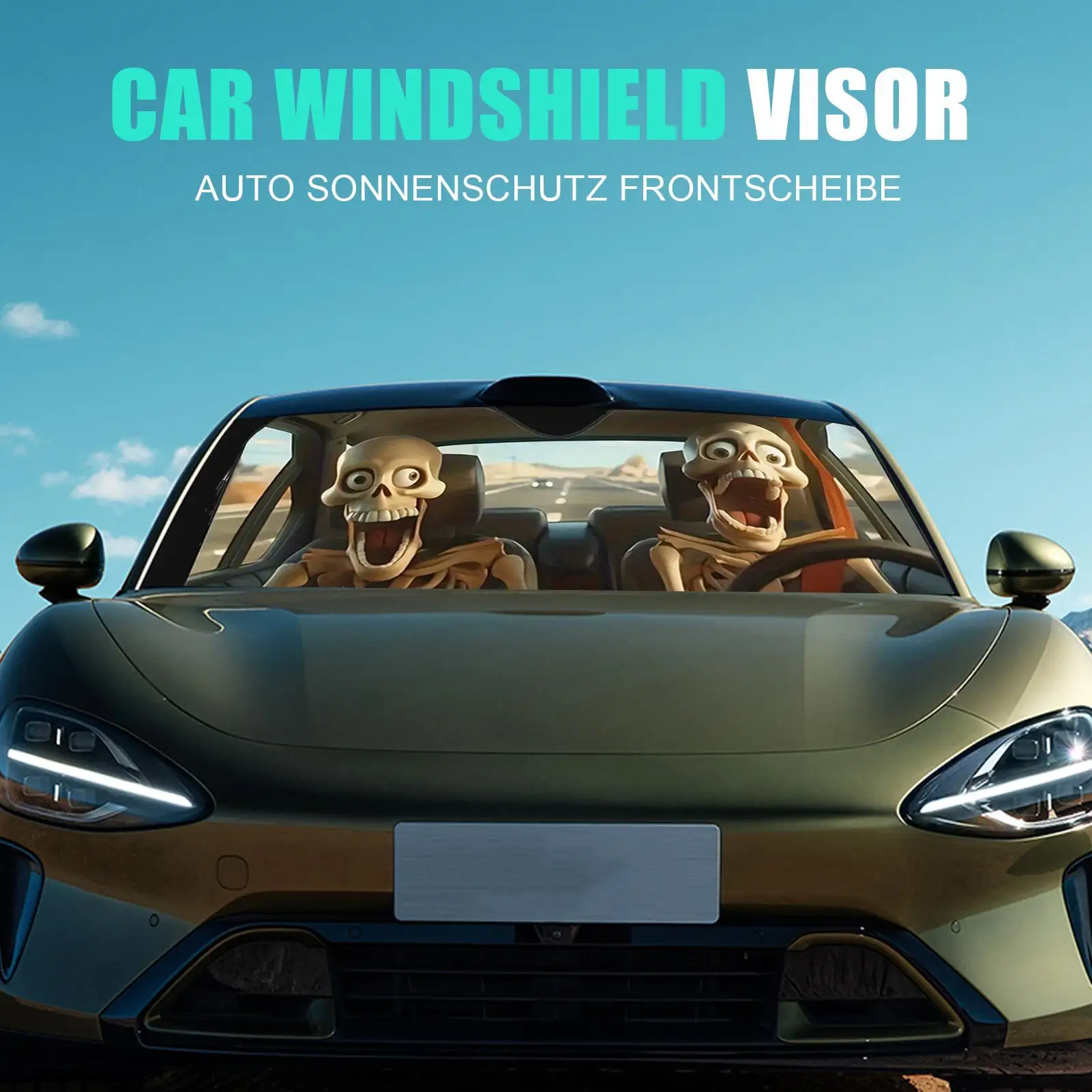 Car Sun Screen Visor Windshield Shade Foldable Shield With Suction Cup Window Covers UV Protection Summer Fun Vehicle Accessory