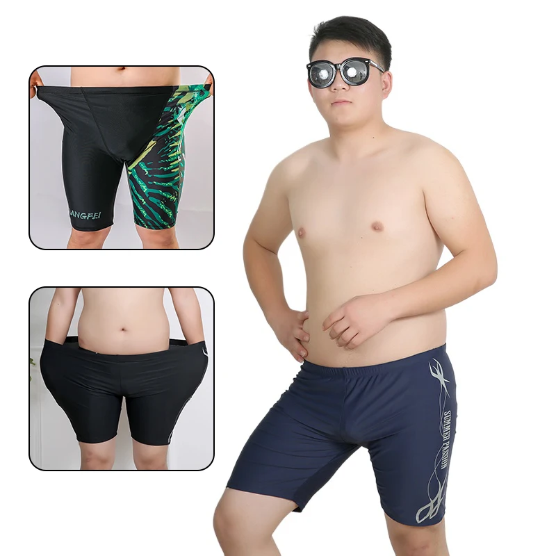 Men swimwear Big Size Mens Swimming Trunks Sports Swim Wear 135kg Bottoms Hot Spring  Adult Shorts Printing Pants Beach