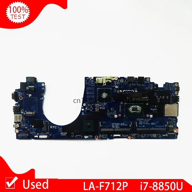 Used CN-07TTKR DDP80 LA-F712P I7-8850 I7-8850U CPU Mainboard For Dell Precision 3530 07TTKR Laptop Motherboard