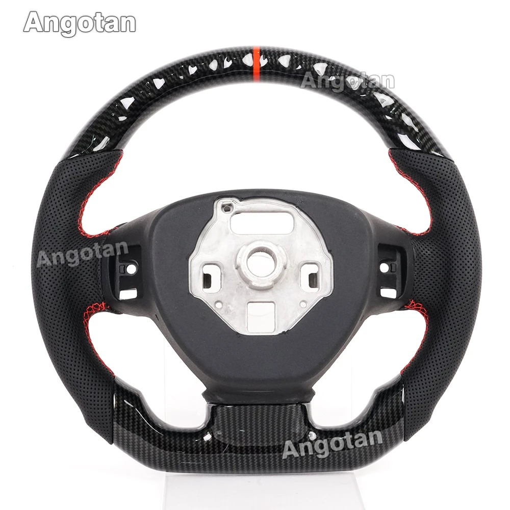 Volante Hydro-Dip in fibra di carbonio per Chevy Corvette C7 2014-2018 con impugnatura in pelle perforata