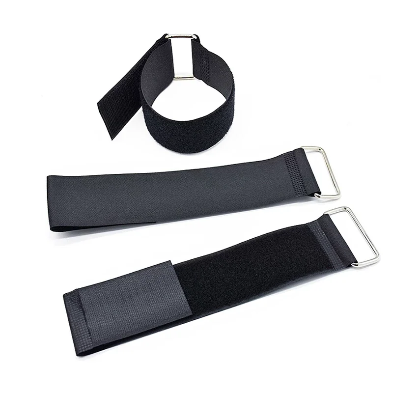 5Pcs/Lot Metal Iron Buckle Reusable Ties Hook and Loop Strap Cable Ties Tape Nylon  Strap Wrap Zip Bundle Cable Organize