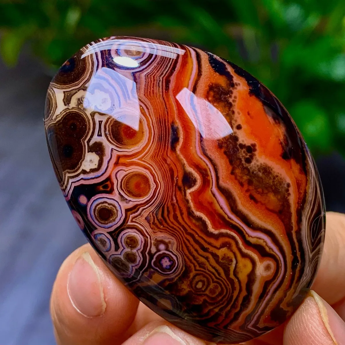 Banded Agate Pocket Stone, Jade Tone, Polished Tumbled, Rock Collection, Natural Stone, Crystal Collection, Table Display