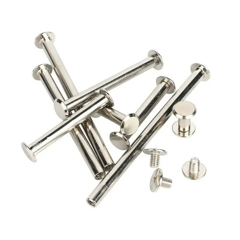 

Binding Screws Nail Rivets M5 Nickel Plated Bolts for Photo Album Leather Craft