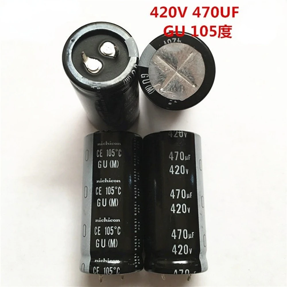 1PCS-20PCS 420V470UF 25X55 nichicon aluminum electrolytic capacitor 470UF 420V 25*55 450V/400V.