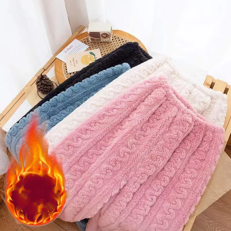 Fall Winter Coral Fleece Womens Sleep Pants Plush Thickened Home Wear Warm Loungewear Cozy Comfort Soft Pajamas