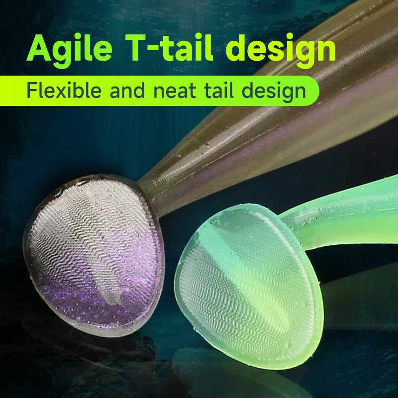 Supercontinent Easy Shiner – Señuelo Shad de vinilo con cola en T y UV - imagen 2