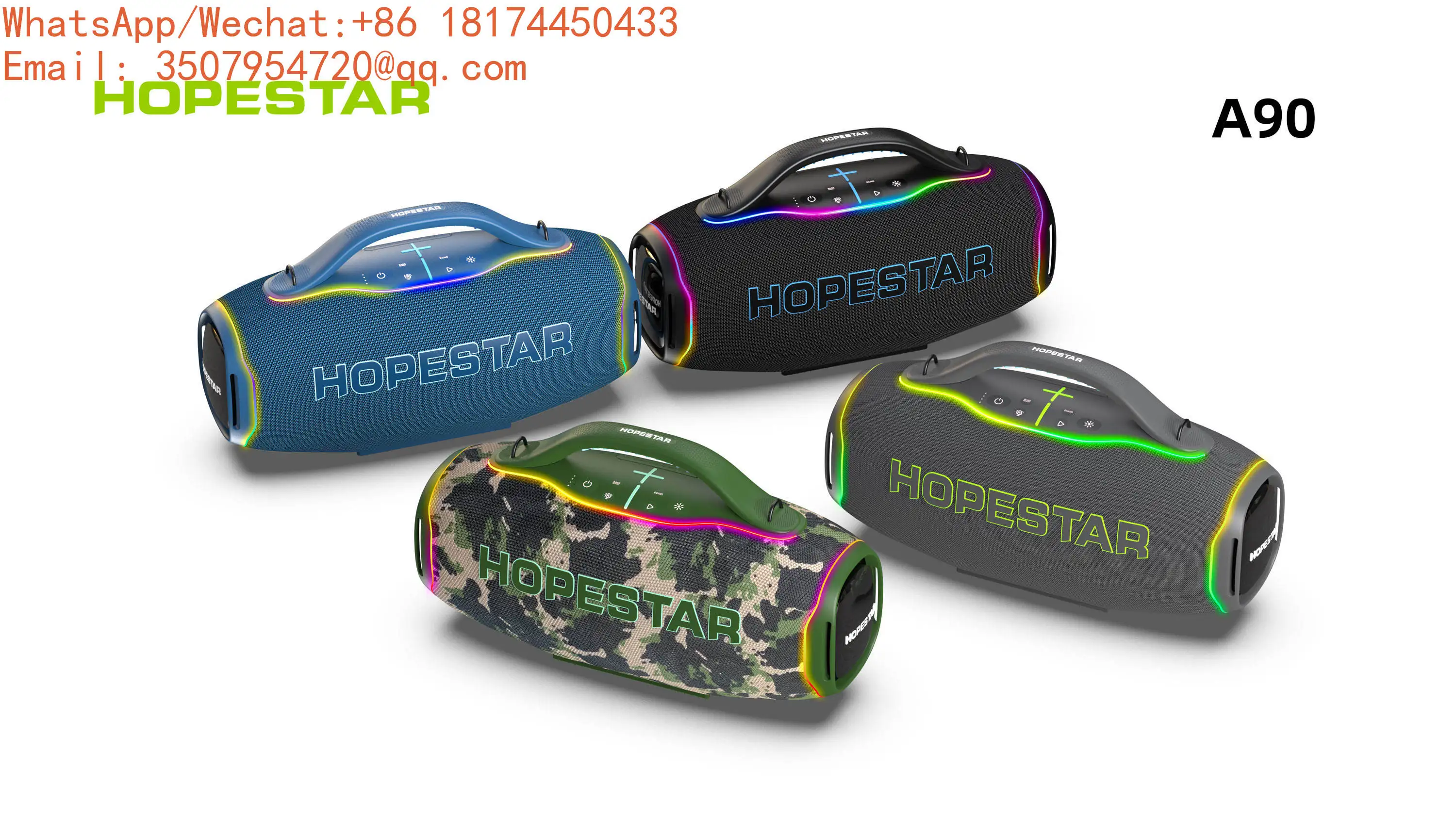

HOPESTAR A90PRO 700W Outdoor Waterproof Karaoke Speaker With 1 Microphone RGB LED 36000mAh Battery For 5.4