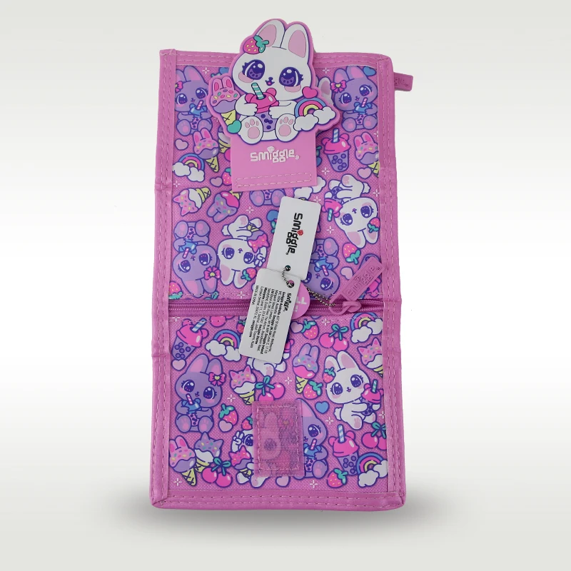 محفظة أطفال بنات كول كاندي أرنب محفظة جلدية مجلد ثلاث طبقات حافظة للبطاقات محفظة نسائية للعملات المعدنية 5 بوصة #3