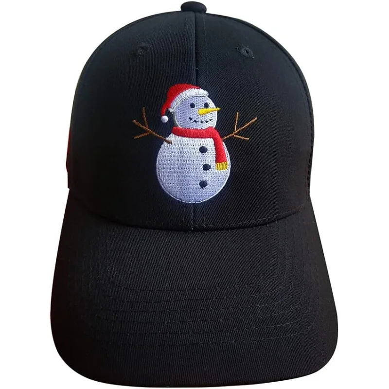 

Christmas baseball cap embroidered reindeer snowman winter truck army cool hunting black dad hat adjustable