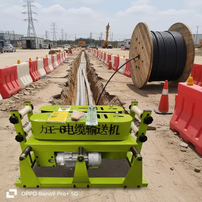 High Efficiency Hydraulic Cable Laying Machine LW500 for Underground Power Cable Pulling 1.5kW2 Motor 15KN Pulling Cable