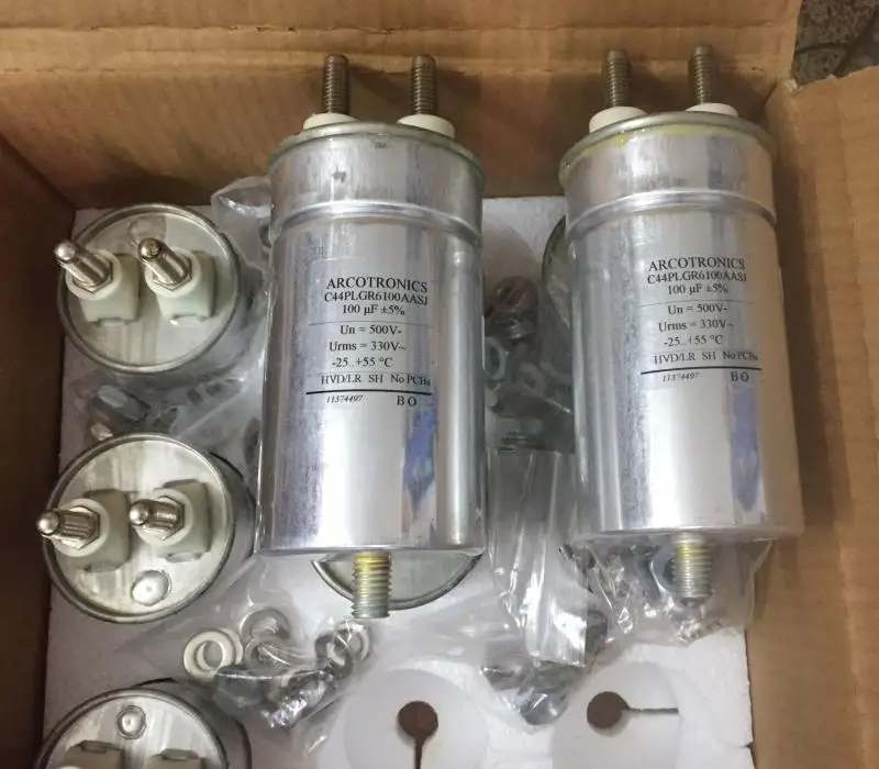 

1Pcs original box AV 100UF330V AC 500V high current high voltage oil immersed capacitor