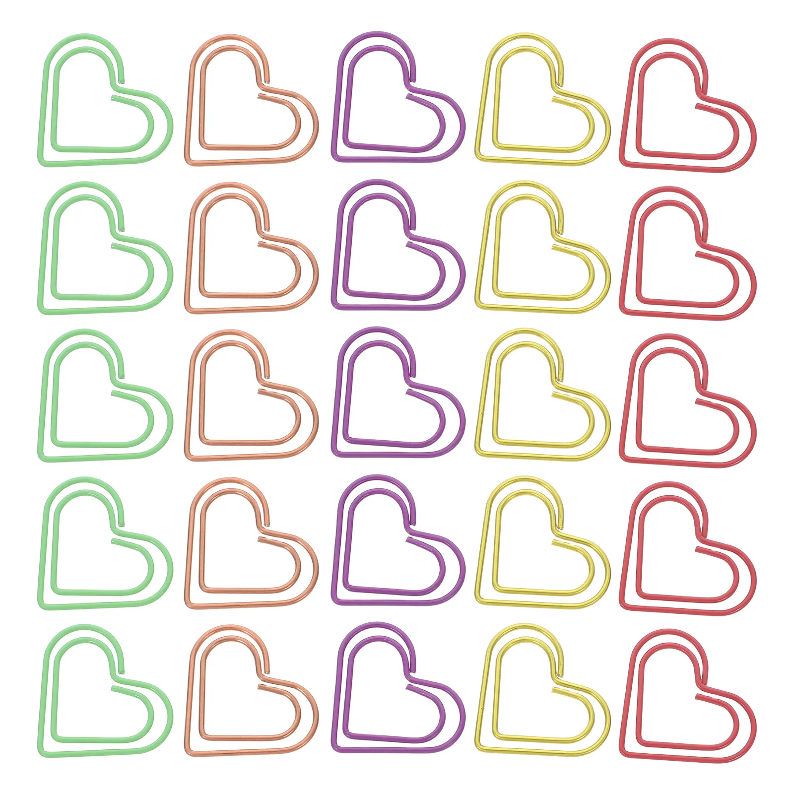 

100 Pcs Heart Shaped Paper Clip Fun Clips Colorful Decorative Cute Binder Funny for Classroom Office