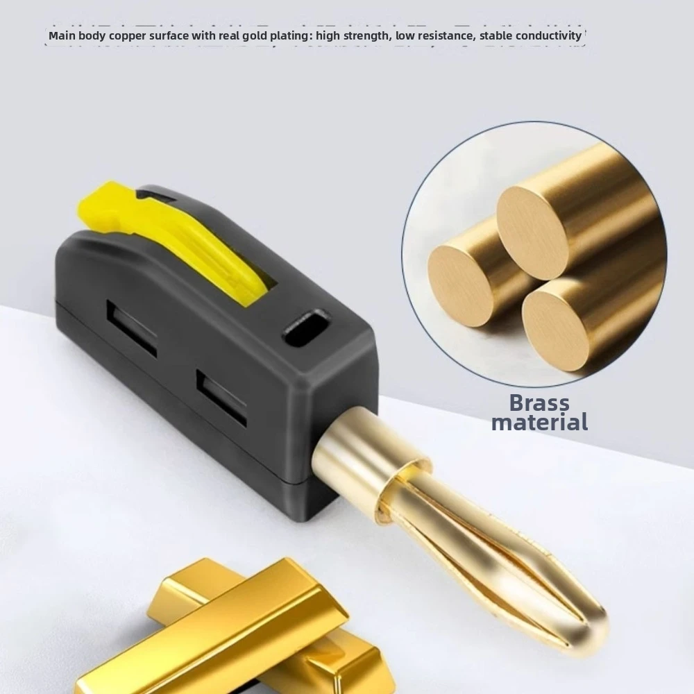 1/10pcs 4mm Diameter Banana Plug Connector Solderless Design 32A Rating Quick Connect Banana Plug No Weld Required
