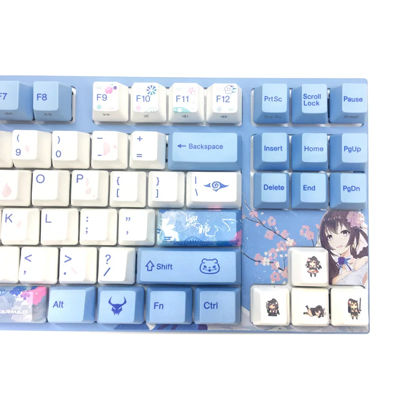 Imagem -04 - Yeston Sakura x Varmilo Co-branded 87key Sakura Hitomi Teclado Mecânico de Edição Limitada