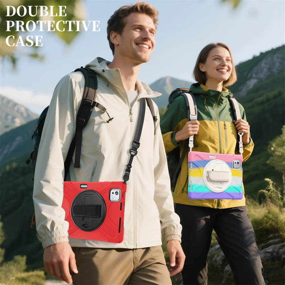 

360 Rotating Tablet Case for Xiaomi Mipad 7s 6s 5 6 Pro Mipad 6 7 Pro Heavy Duty Armor Cover Shockproof With Hand Shoulder Strap