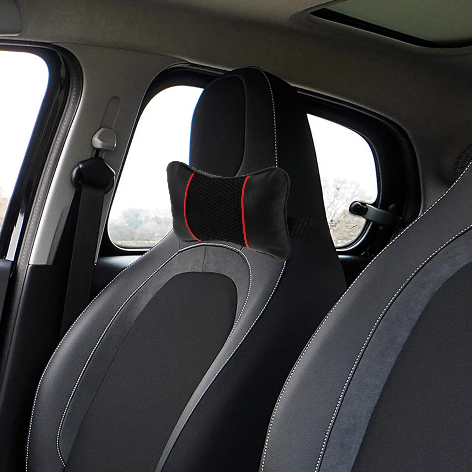 

Breathable Headrest Seat Cushion Neck Support for Driving Adjustable Fit Easy Installation Stylish Interior Decor Car Neck