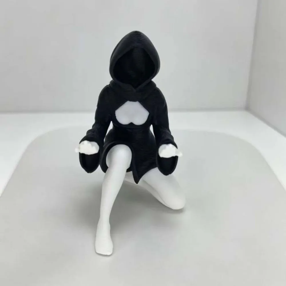 PLA Ghost Pen Holder Eco-friendly Handmade Witch Pencil Stand Matte Black 3D Printing Ballet Shoe Pen Holder Goth Lover