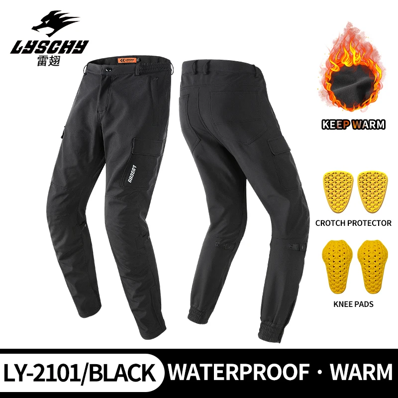 

Winter Warm New Style Motorcycle Riding Pants Men's Bundle Feet Plus Velvet Waterproof Anti-fall Casual Motorcycle Trousers