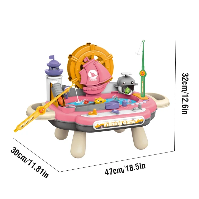 Gioco di pesca Giocattoli magnetici elettrici per pesci per bambini con musica Giocattoli educativi per bambini per bambini Piccoli Ragazzi Regali Ragazze