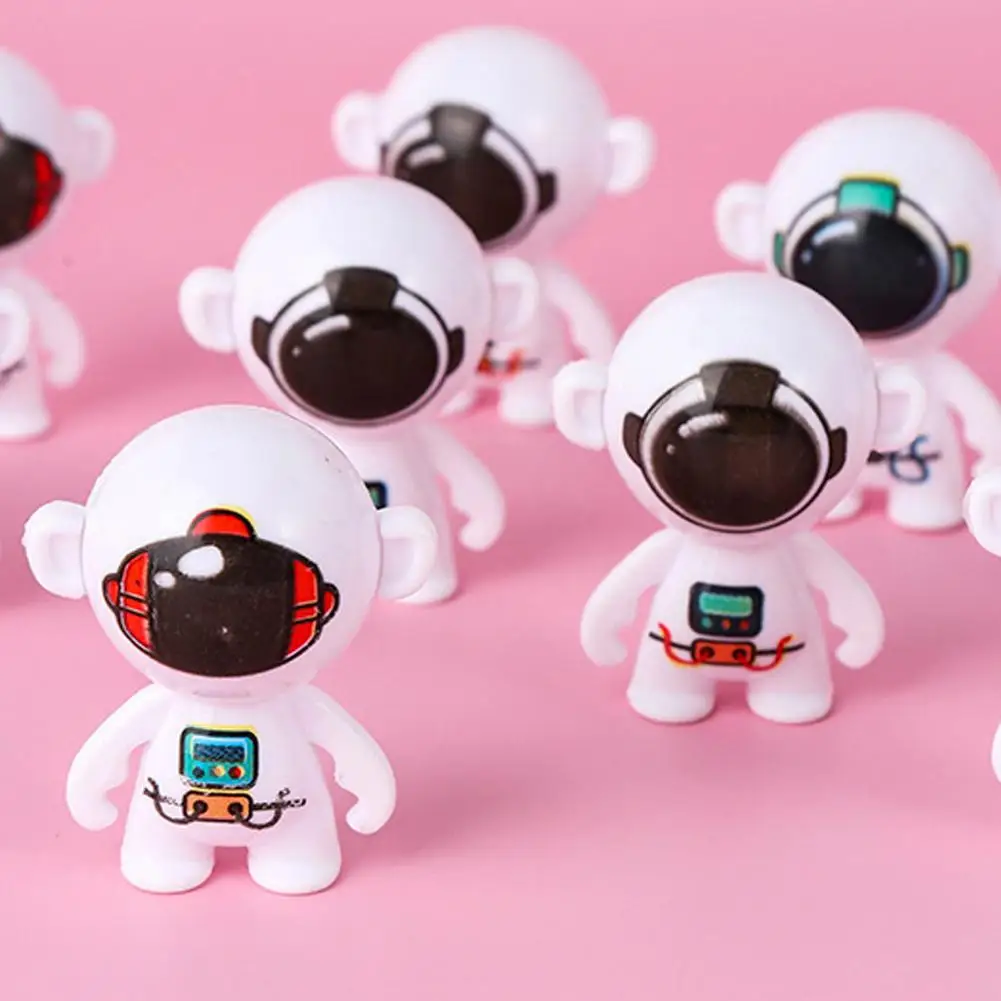 10 Stuks Mini Cartoon Ruimte Astronaut Tumbler Poppen Speelgoed Astronaut Leuke Beeldjes Voor Kinderen Verjaardagsfeestje Gunsten Pinata Vulstoffen