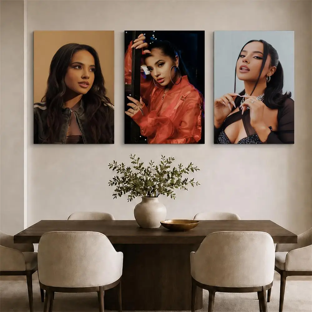 B-Becky G Singer Framed Wall Painting Ready to Hang Canvas Art Poster for Living Room Bedroom Home Decor Decals