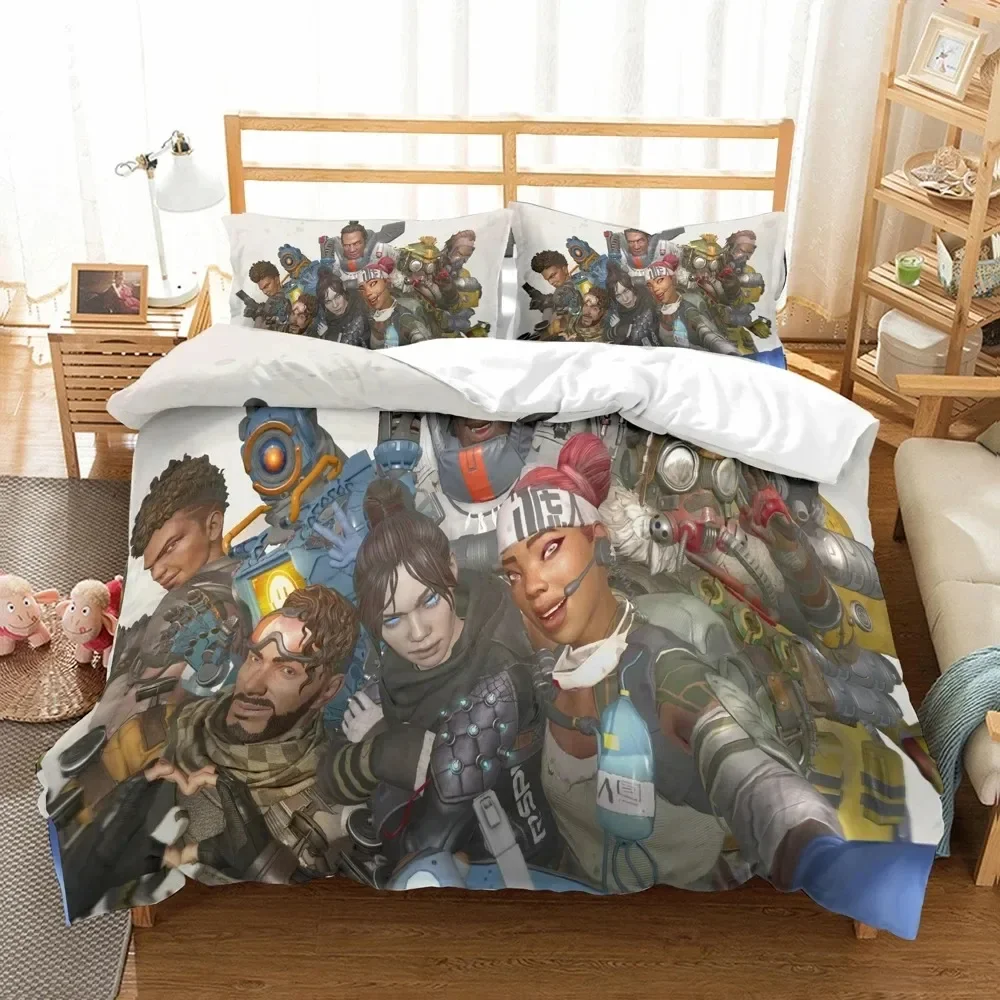 3D Game APEX Pillowcase Legends Comfortable Duvet Quilt Cover Pillowcase Bedding Set Children Bedroom Decoration Home Textile