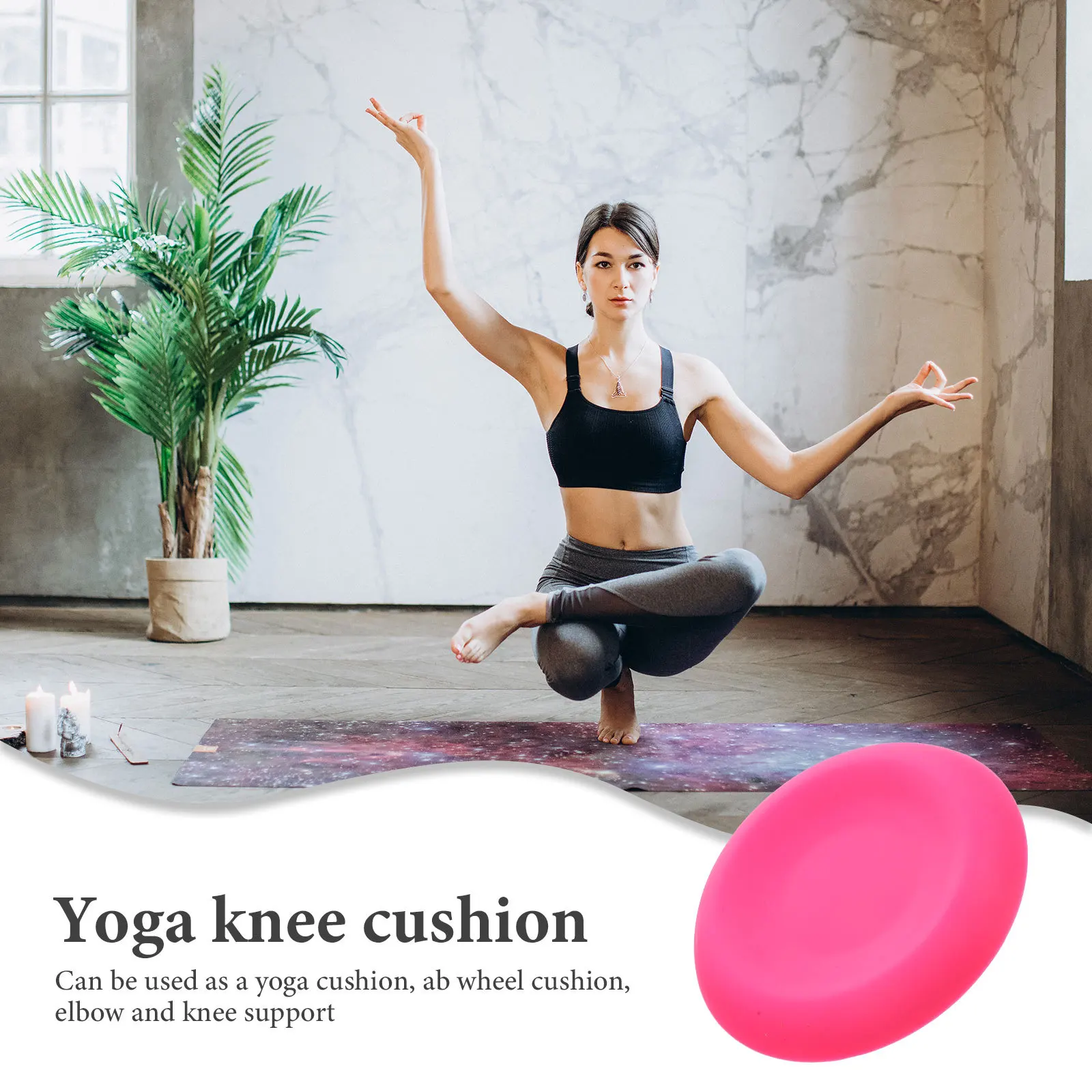 

Durable Silicone Yoga Knee Protective Pad Non-Slip Round Cushion Support Mat for Yoga Pilates Workout Cushion Protector