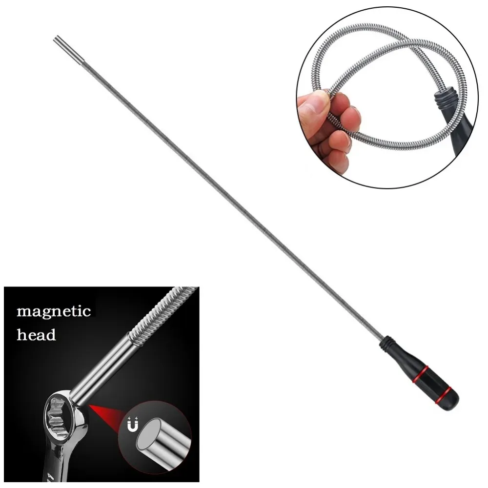 360 einziehbare Teleskop-Inspektionslinse, runder Spiegel, silberner Taschenclip, neue Autowerkzeuge, verlängert 7-1/4 Zoll bis 30 Zoll DIY-WERKZEUG – Detail 24