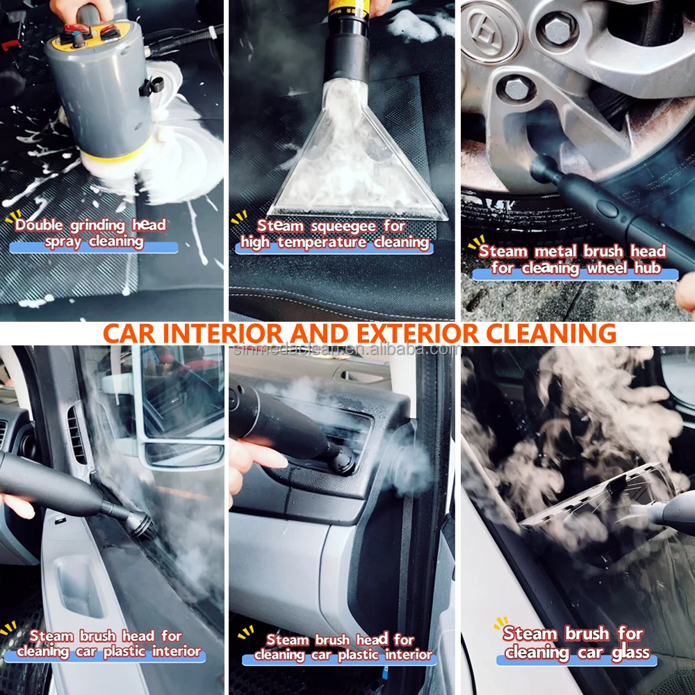Portable Industrial High-Pressure Steam Cleaner for Car Detailing Jet Car Wash Rug Cleaner Machine Electric Made Durable Plastic