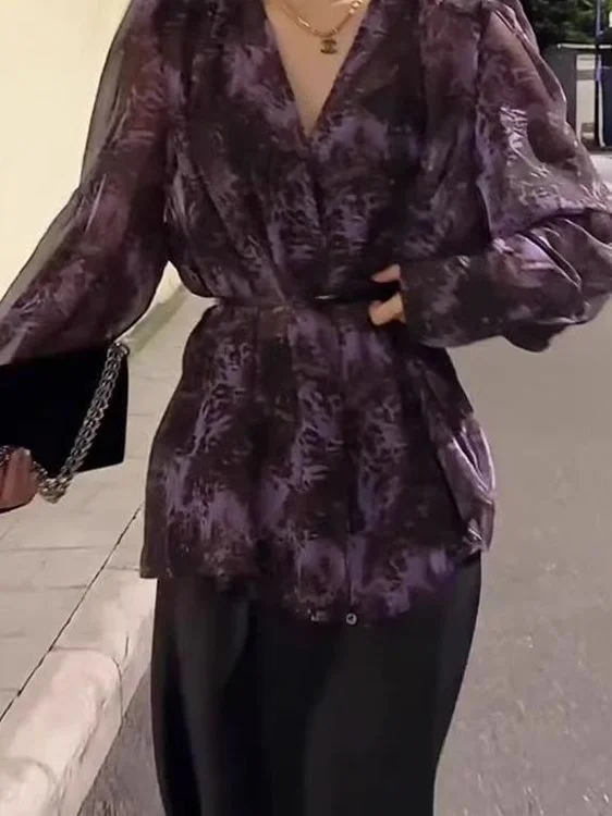 

Женская блузка Hebe Sle Long Sve с леопардовым принтом, на раннюю осень, с эффектом утяжки талии, защита от солнца, уникальный топ