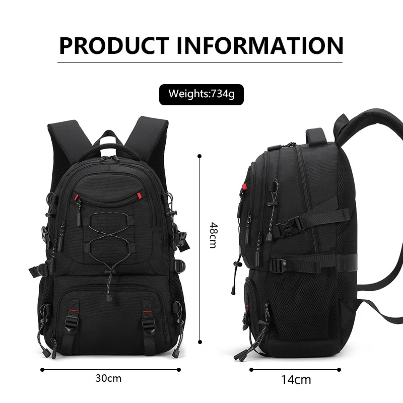Mochila de escalada USB con zapatos, mochila ligera para ordenador portátil de viaje, mochila para acampar al aire libre, senderismo, mochila escolar deportiva con Collage