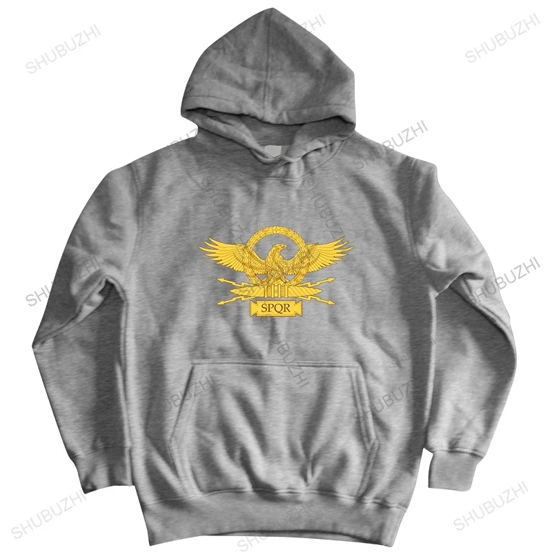 Modische neue SPQR Roman Eagle The Roman Empire Logo Herren schwarze Jacke Größe S bis 4XL 100 % Baumwolle Hochwertiges Sweatshirt