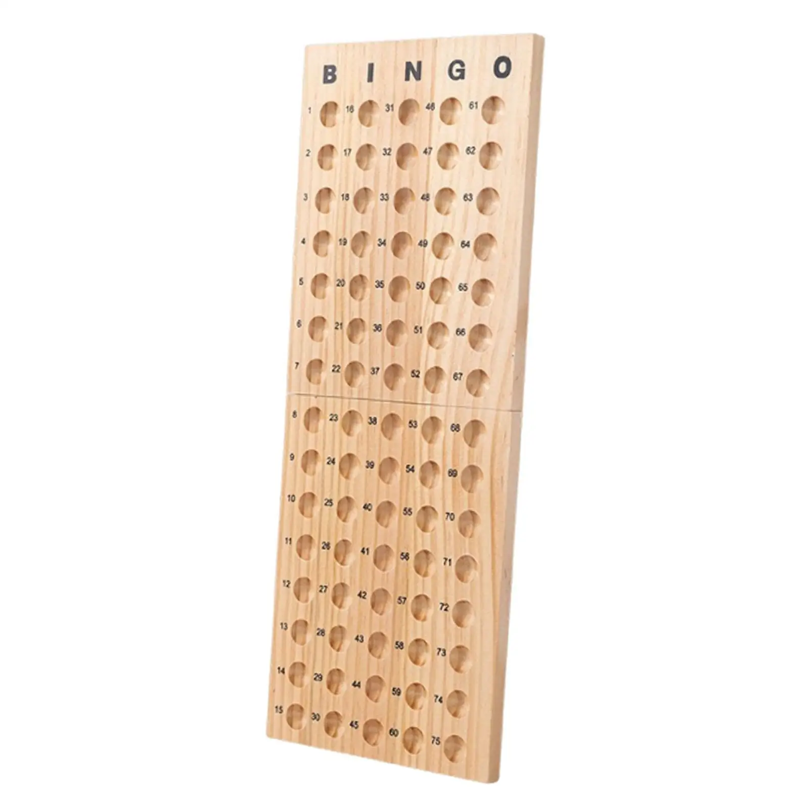 Wooden Bingo Masterboard, Bingo Board, Ball Holder, Foldable Professinal for Parties
